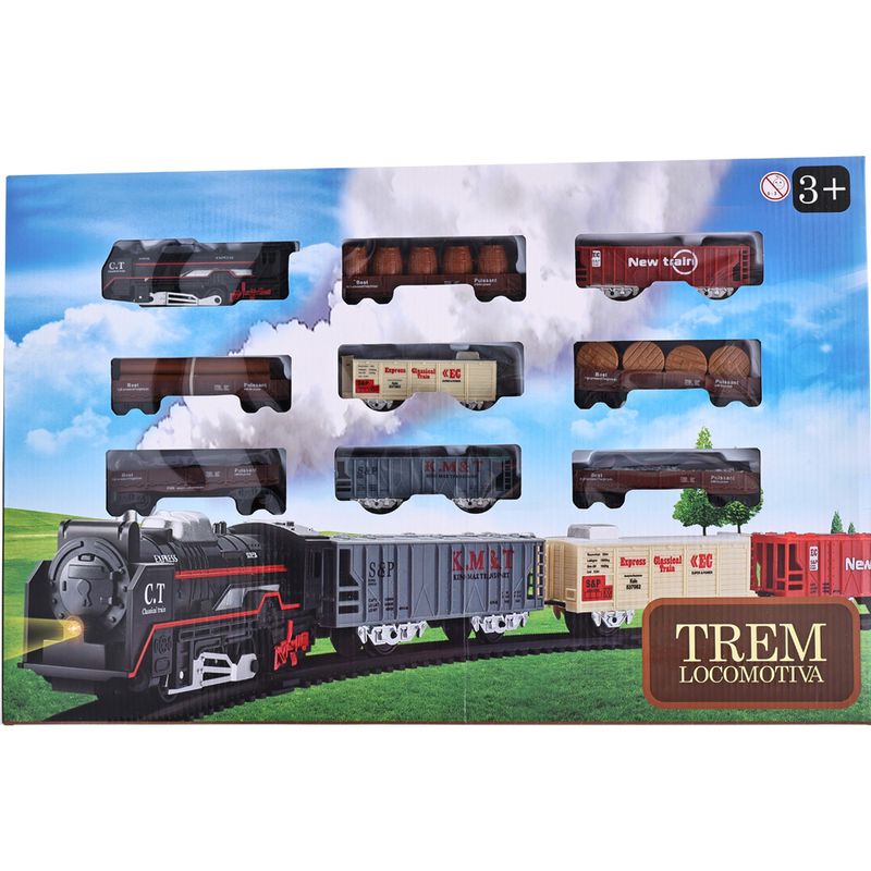 Pista de Trem - Locomotiva de Carga - Train Express - 140cm -  superlegalbrinquedos