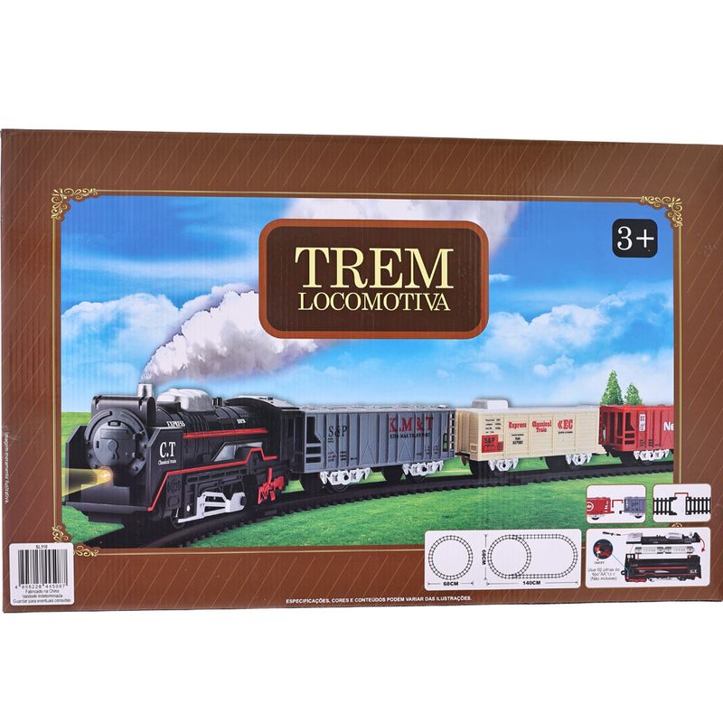 Pista de Trem - Locomotiva de Carga - Train Express - 140cm -  superlegalbrinquedos