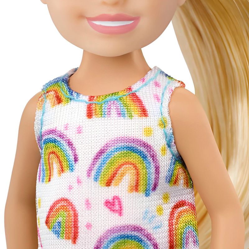 Boneca Barbie Fashionista (Loira de Vestido Azul e Amarelo