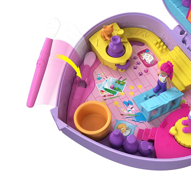 Mini Estojo e Playset com Mini Boneca Polly Pocket - Unicôrnio Rosa - Pet  Connects - Mattel - superlegalbrinquedos