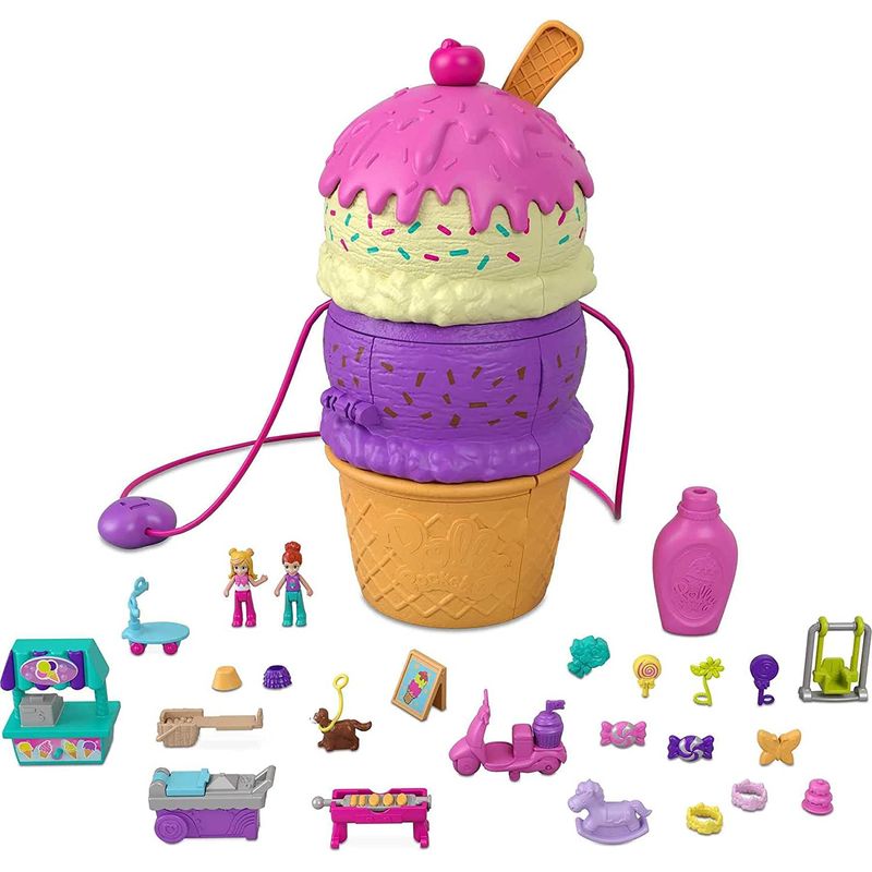 Polly Pocket - Parque Infantil - Roda e Surpresa de Sorvete - Mattel -  superlegalbrinquedos