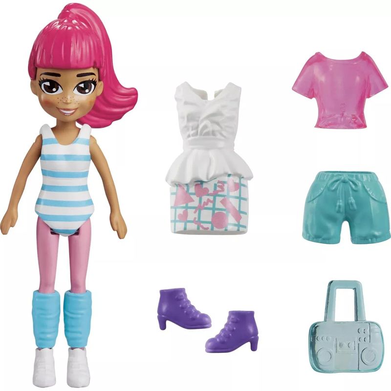 Kit Polly Pocket Boneca Infantil + Penteadeira Menina Rosa - Loja Zuza  Brinquedos