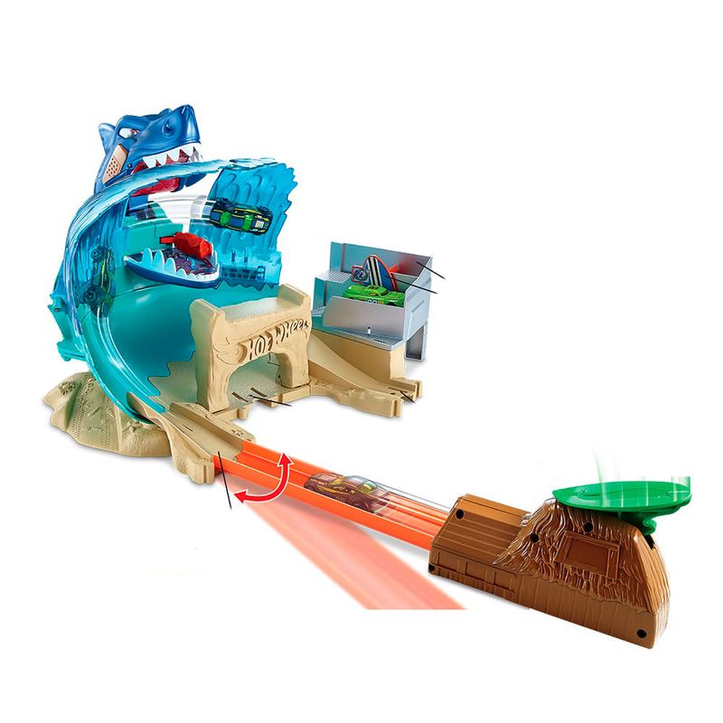 Pista Hot Wheels City com Lançador - Robô Tubarão - Mattel -  superlegalbrinquedos
