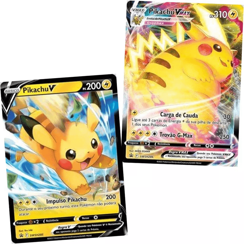 Box de Cartas Pokémon - Pikachu Vmax - Realeza Absoluta - Coleção Especial  - Copag - superlegalbrinquedos