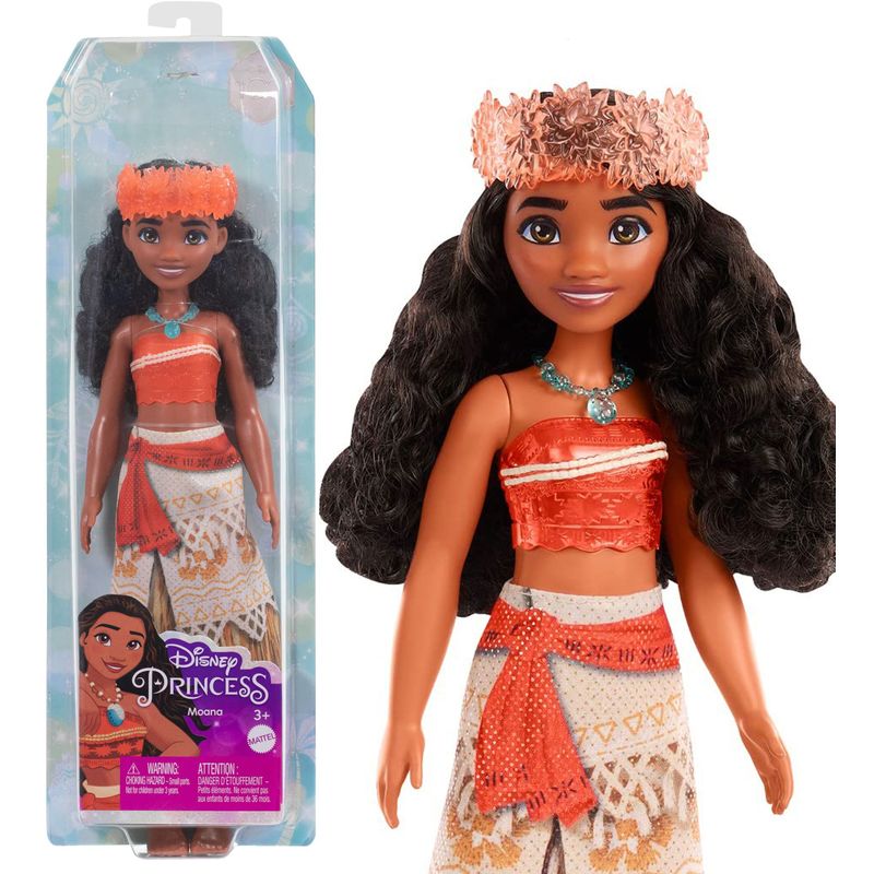 Boneca Princesas - Moana - Disney - 100 Anos - 30 cm - Mattel