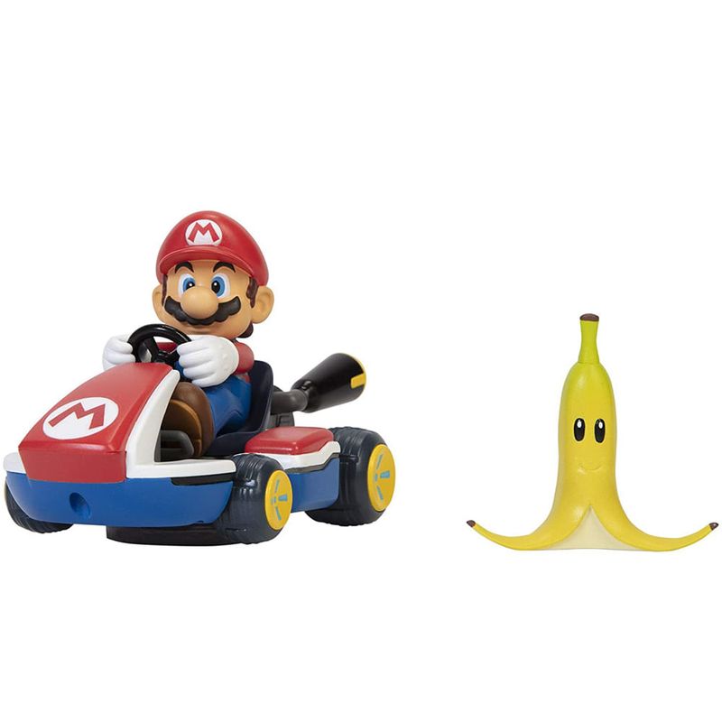 Veículo e Figura - Mario Kart - Spin Out - Super Mario - Candide