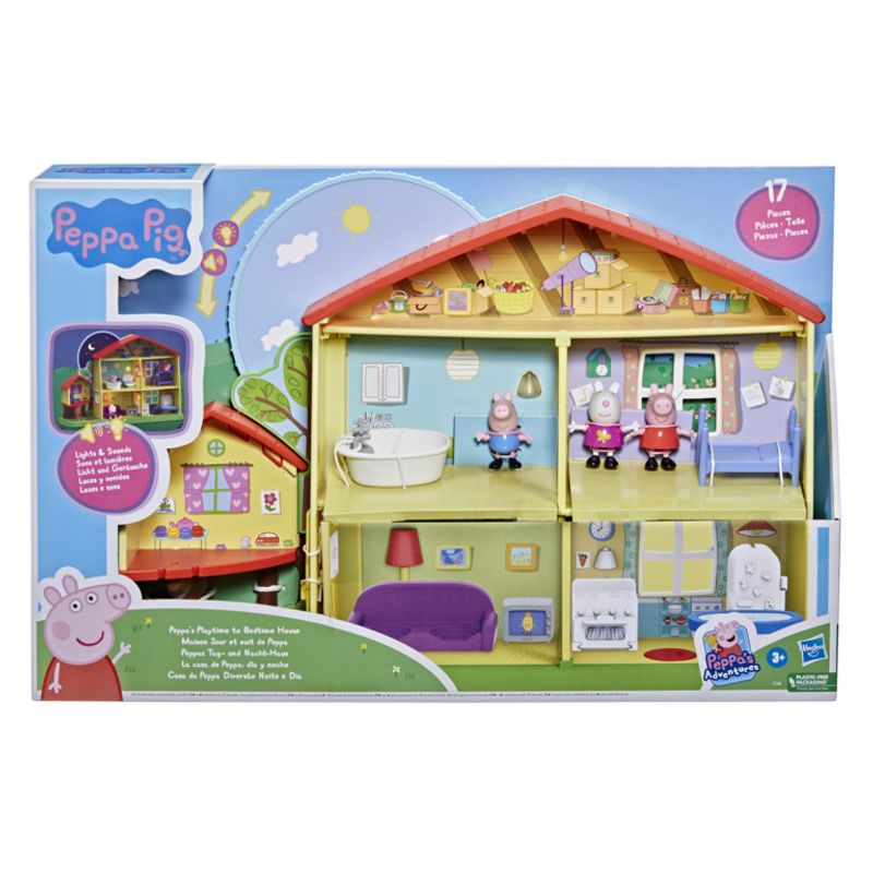 Casa da Peppa com Figuras - Diversão Noite e Dia - Com Som e Luz