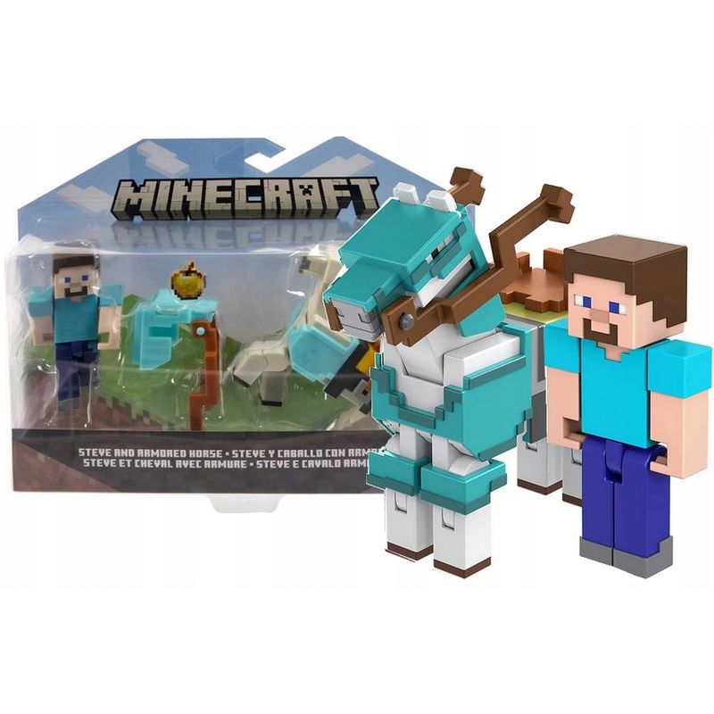 Boneco Minecraft Steve E Cavalo Armadura - Mattel em Promoção na Americanas