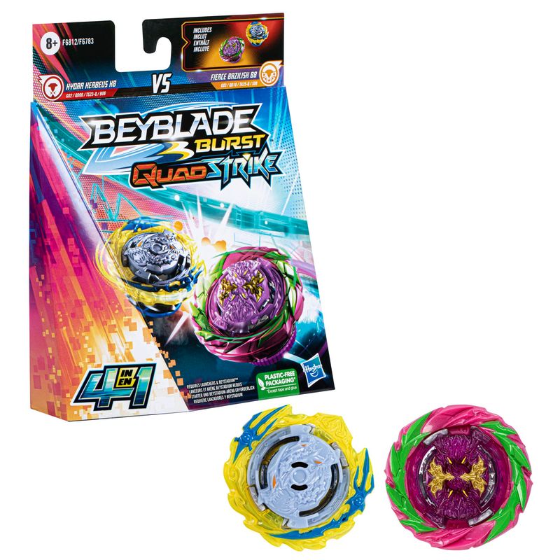 Conjunto-com-2-BeyBlade-Burst-QuadStrike---Hydra-Kerbeus-K8-Vs-Fierce-Bazilisk-B8---Hasbro-1