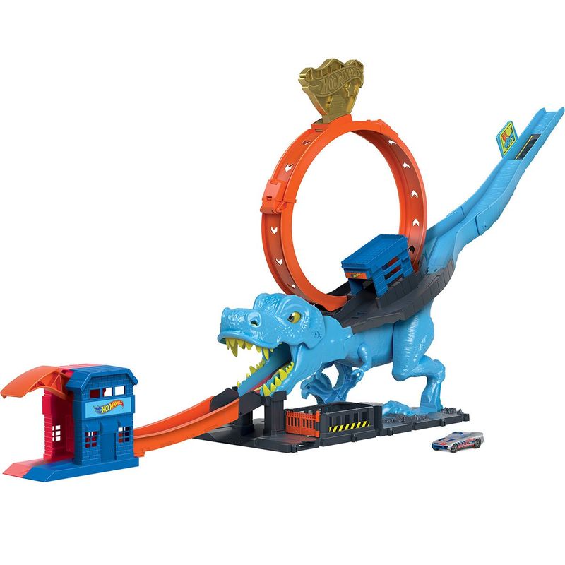 Pista Hot Wheels com Carrinho - Mordida do T-Rex - City - 92 cm - Mattel -  superlegalbrinquedos
