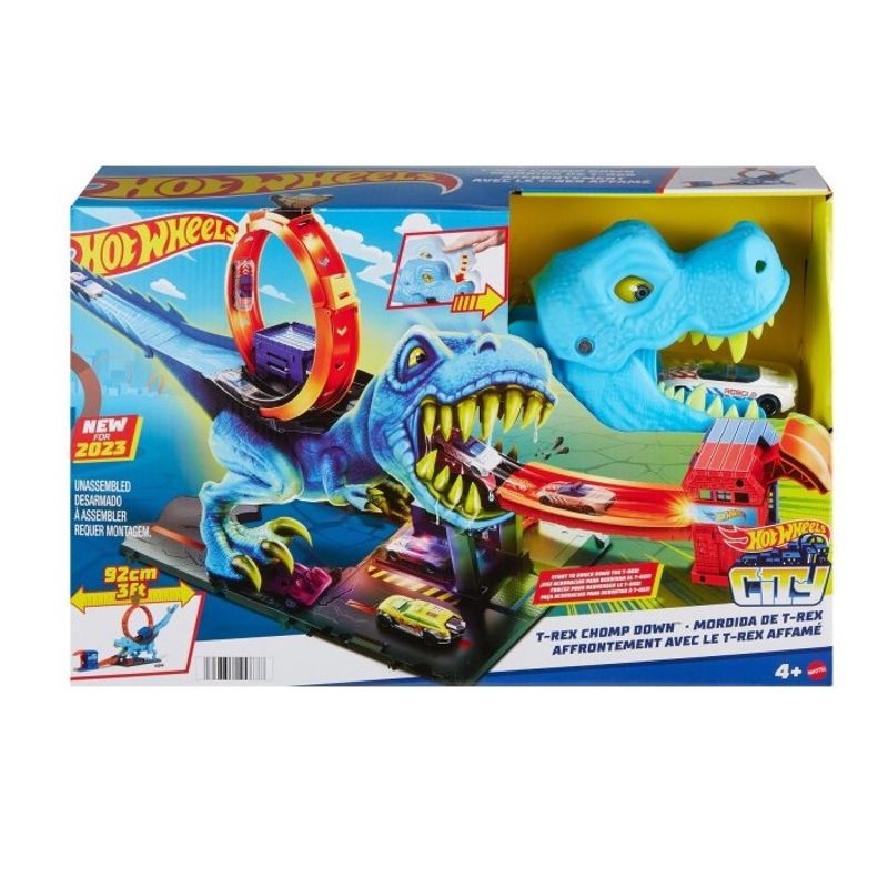 Pista Hot Wheels com Carrinho - Mordida do T-Rex - City - 92 cm - Mattel -  superlegalbrinquedos