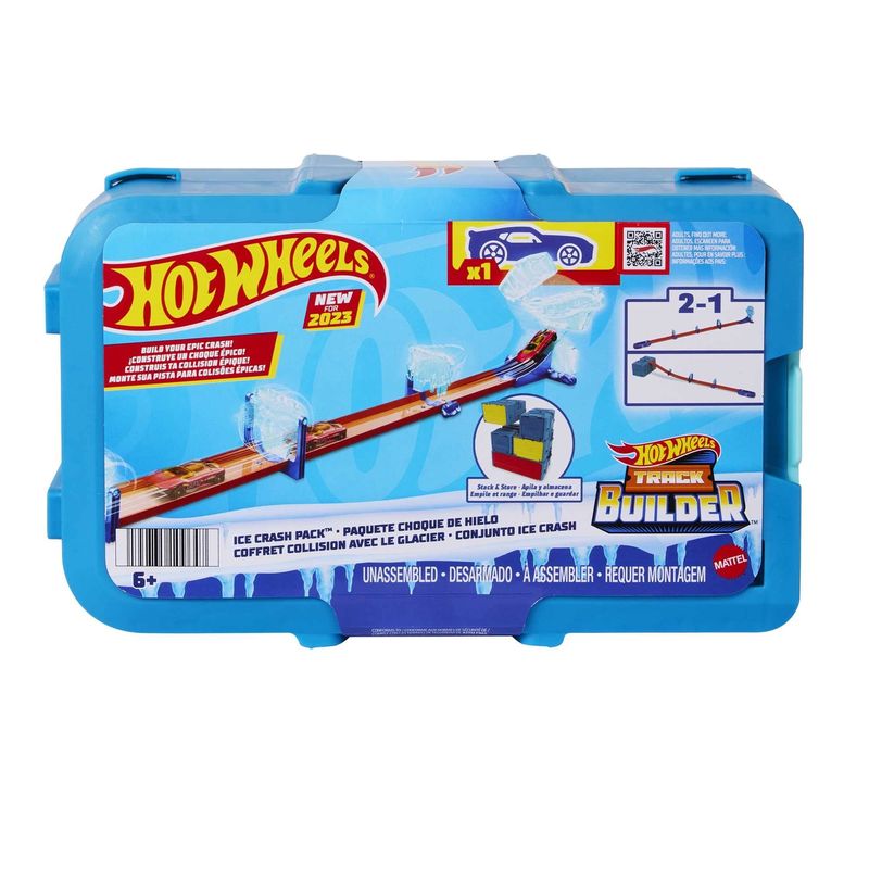 Pista-Hot-Wheels-com-Carrinho---Conjunto-Ice-Crash---Track-Builder-Builder---2-em-1---Mattel--2