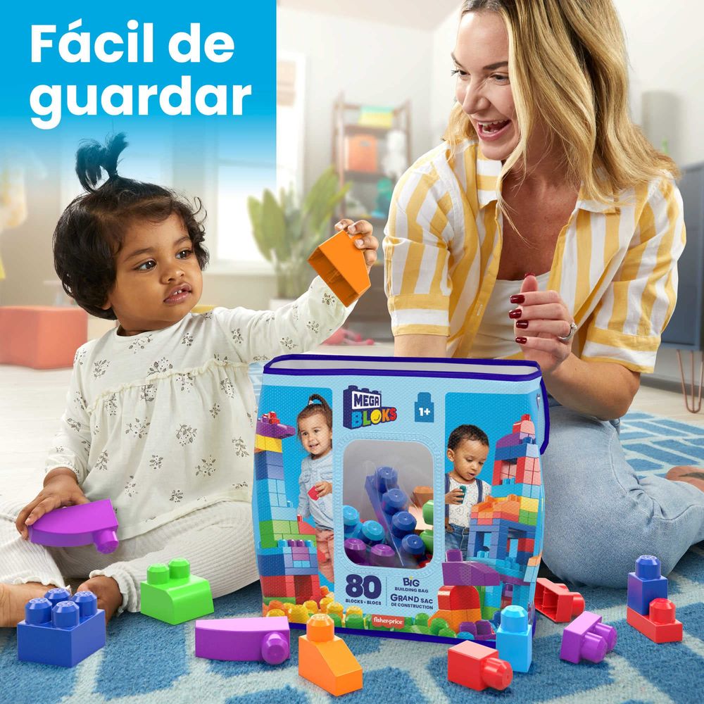 Blocos De Montar Mega Bloks Bolsa De Construção Com 80 Peças Mattel Superlegalbrinquedos