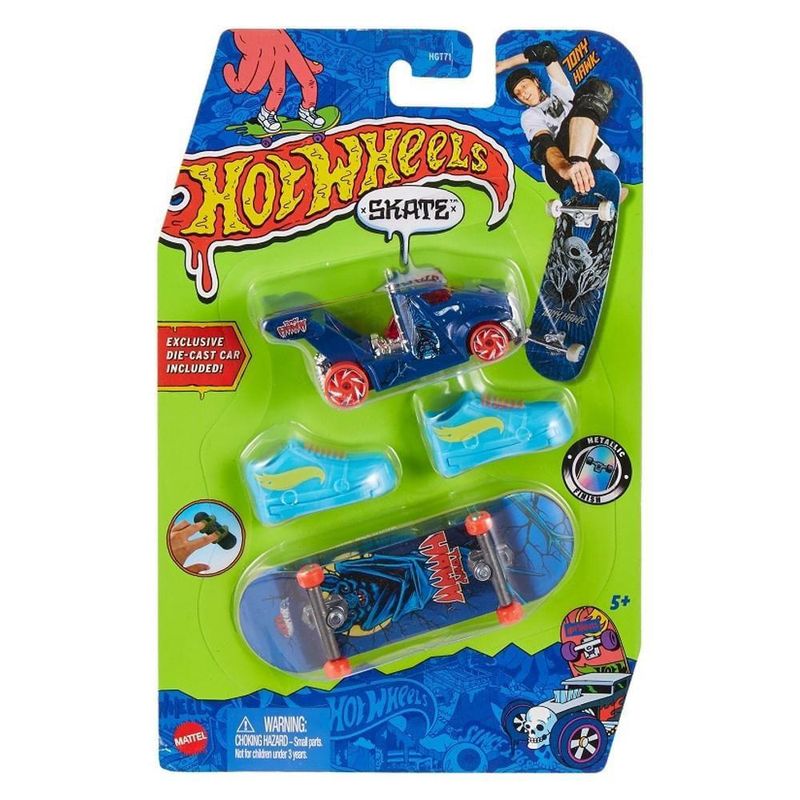 Skate de Dedo com Carrinho - Hot Wheels - Rig Storm - Tony Hawk