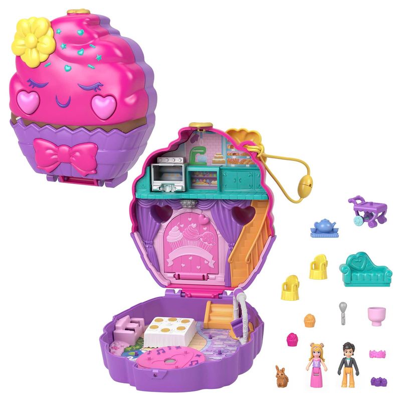 Playset-Polly-Pocket-com-Mini-Bonecas---Padaria-de-Cupcakes---Estojo---Mattel-1