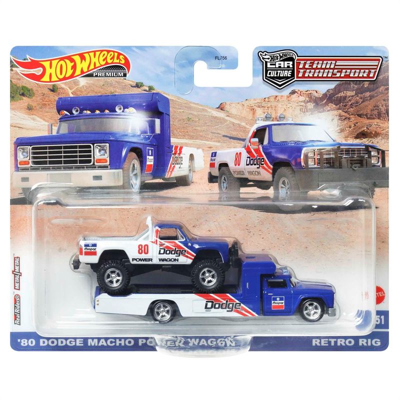 Conjunto-de-Veiculos-Hot-Wheels---80-Dodge-Macho-Power-Wagon-e-Retro-Rig---Team-Transport---164---Mattel-1