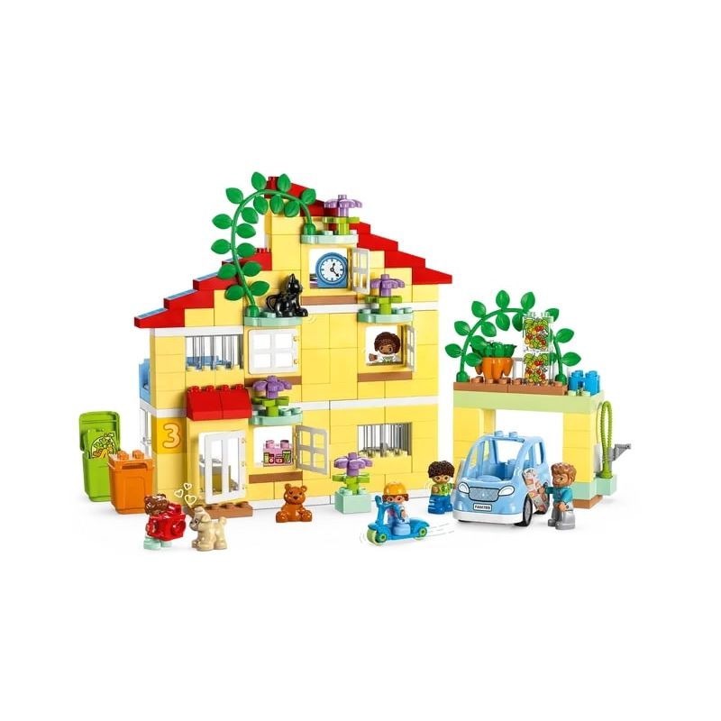LEGO - Jogo educativo de construção Casa Familiar 3em1 com figuras e  animais 10994, Duplo tijolos e placas