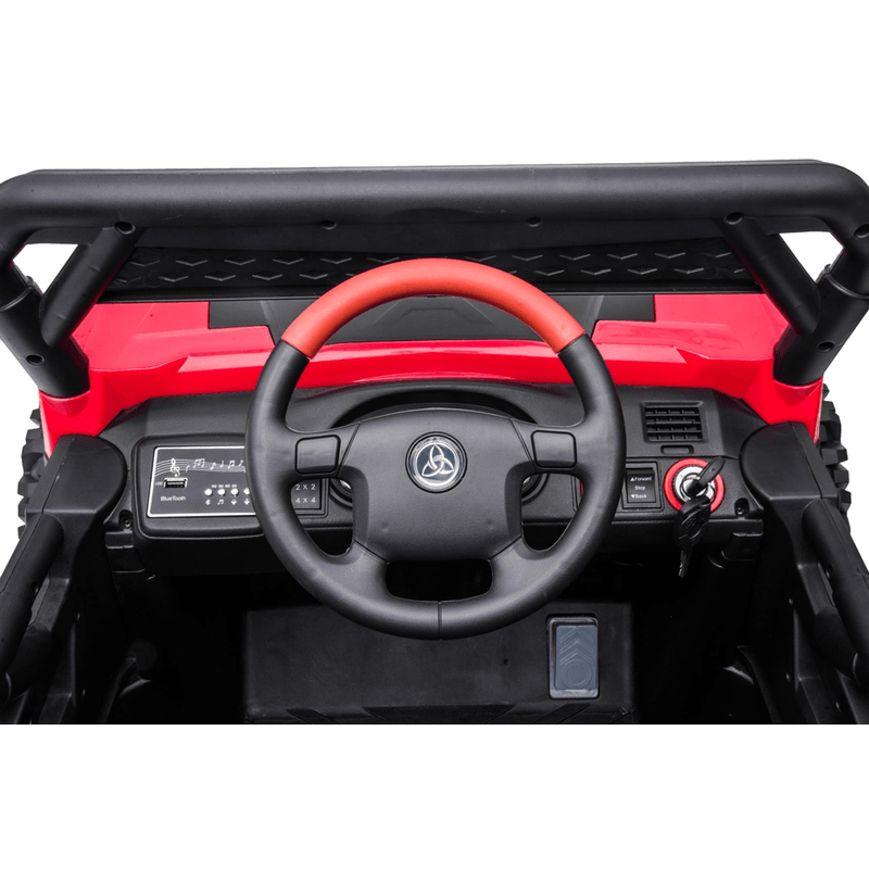 Carro Elétrico Infantil Jipe Power Vermelho 12V com 2 Lugares e