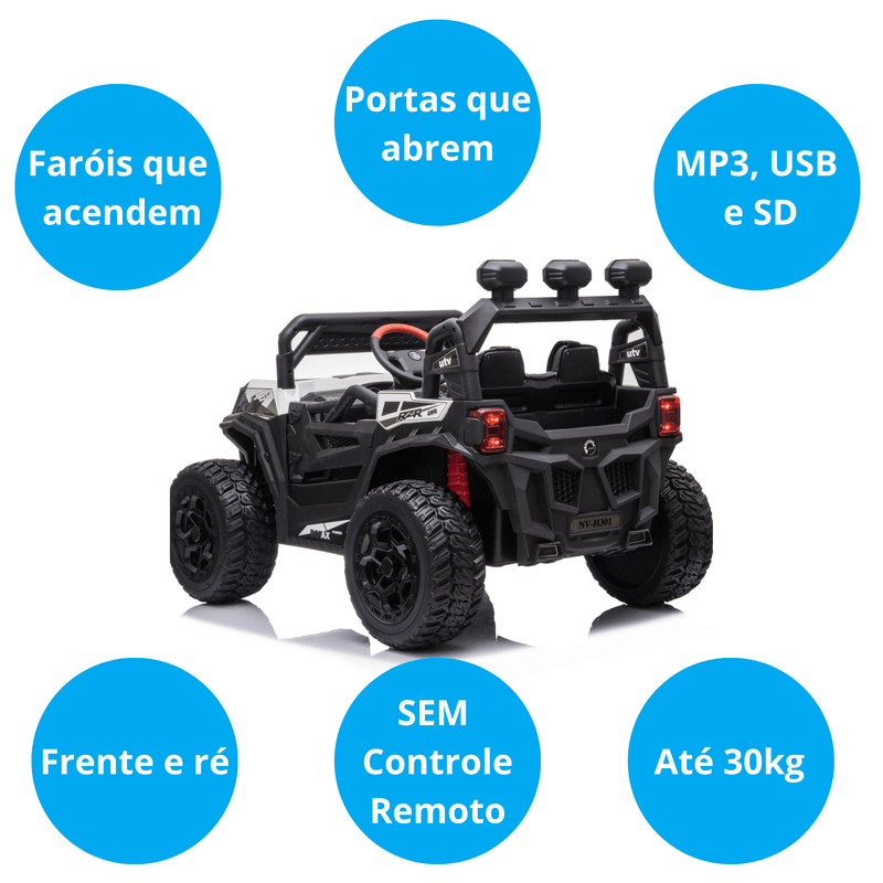 Carrinho Elétrico Infantil com Controle Remoto - Jeep DK - 12V