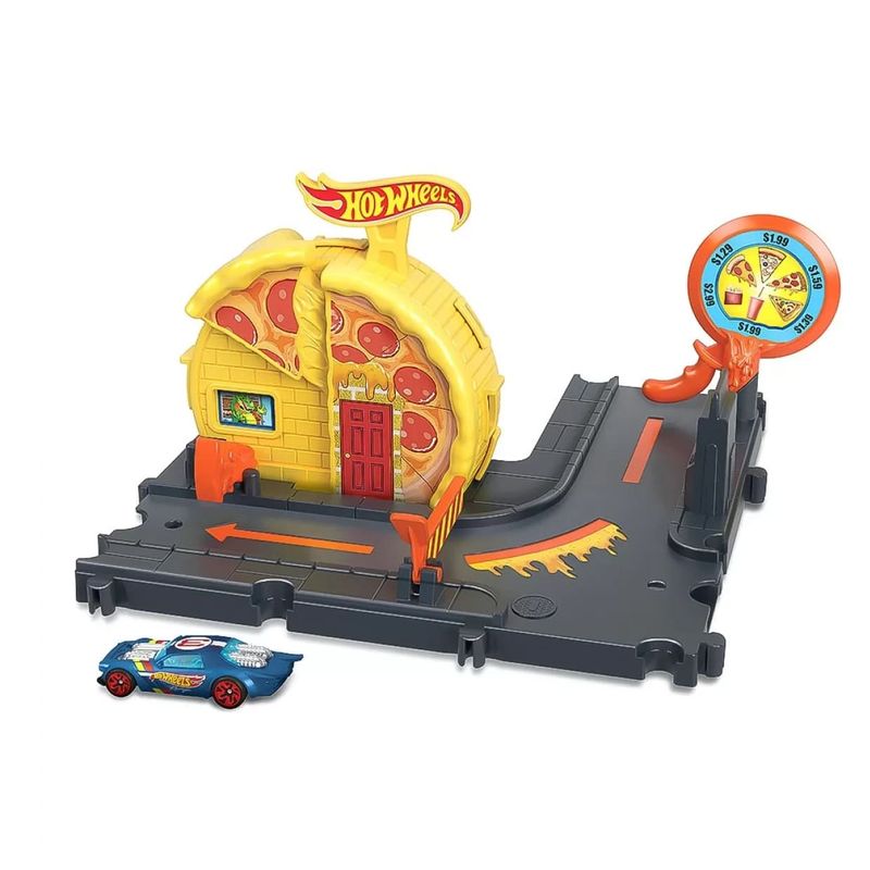 Pista Hot Wheels com Carrinho - Pizzaria Veloz - City - Mattel