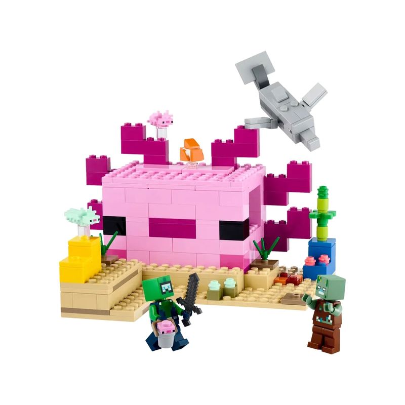 LEGO Minecraft - A Casa do Axolotl - 242 Peças - 21247 - Conjunto blocos de  montar - superlegalbrinquedos