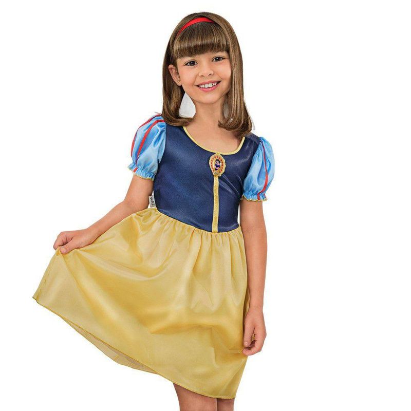 FANTASIA INFANTIL PRINCESA AZUL E AMARELO TAMANHO M