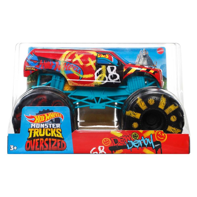 Carrinho Hot Wheels Monster Trucks Demo Derby 1 24 20 cm