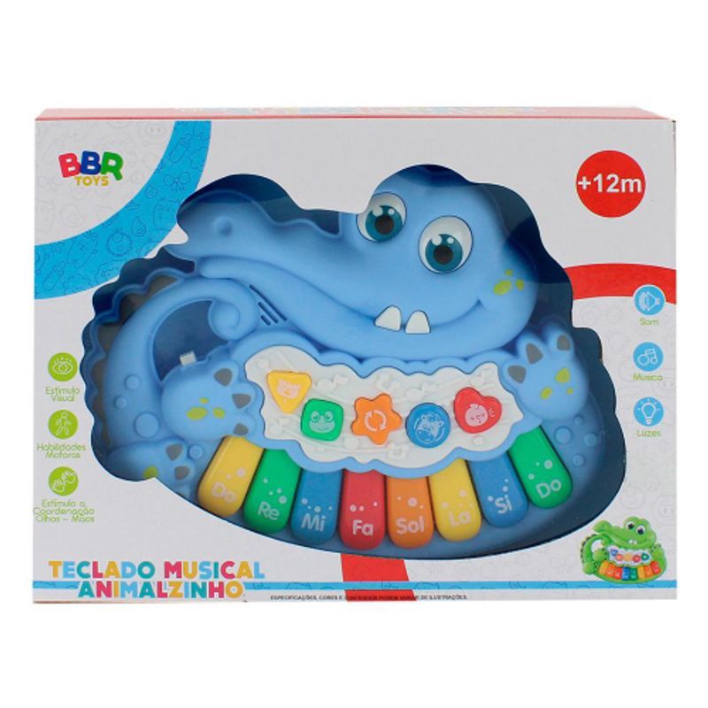 Teclado Piano Musical Infantil Educativo Crocodilo Baby Multikids BR1445 –  Brinquedo Jacaré Sensorial Interativo 4 Sons em Promoção na Americanas