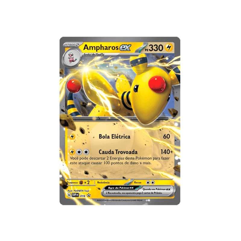 Jogo de Cartas Pokémon - Baralho Batalha - Ampharos Ex - Copag