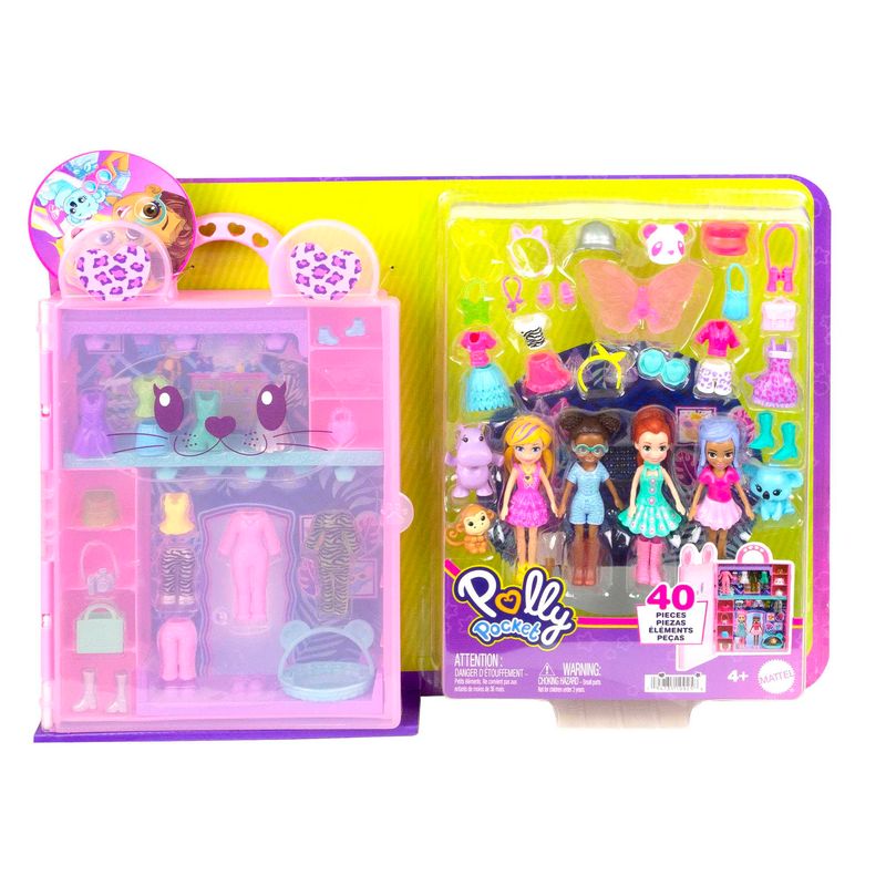 Conjunto-Polly-Pocket-com-Mini-Bonecas---Super-Armario-De-Animais---Estojo---Mattel-1