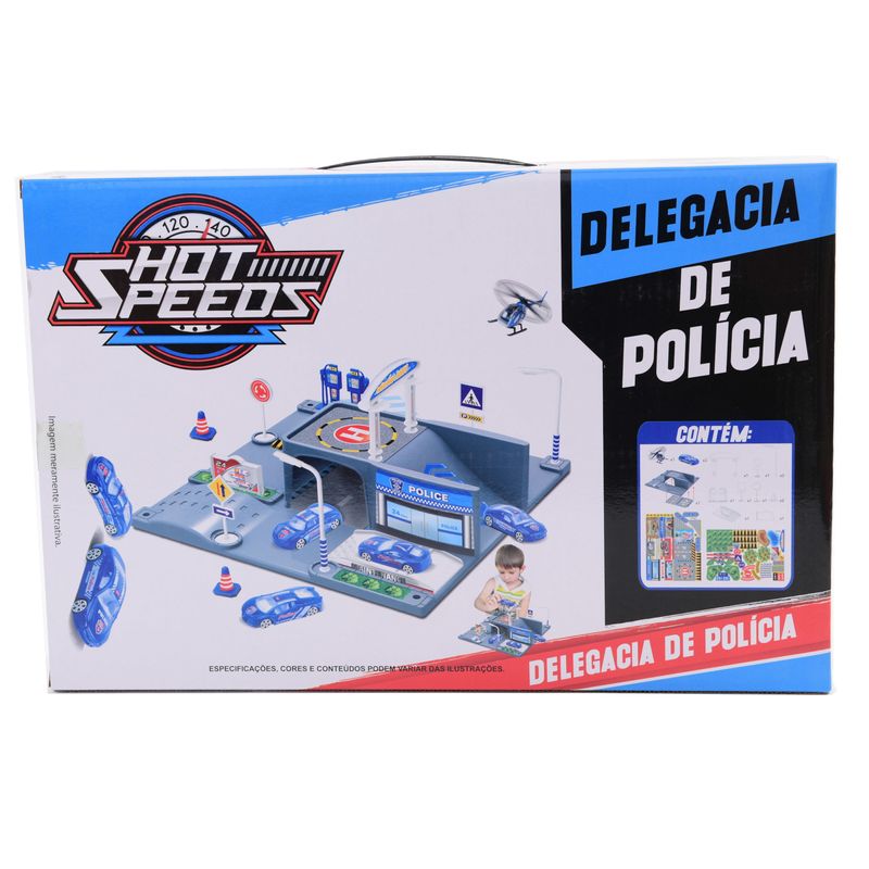 Conjunto de Pista com Carrinhos - Delegacia de Polícia - ST Import