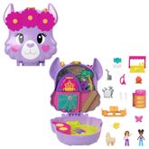 Playset-Polly-Pocket-com-Mini-Bonecas---Acampamento-de-Lhama---Estojo---Mattel-1